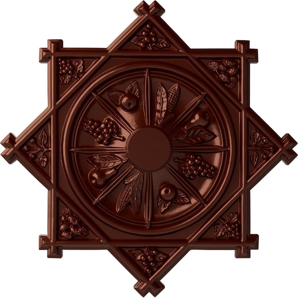 Ekena Millwork Antilles Ceiling Medallion (Fits Canopies up to 6"), Hnd-Painted Antique Copper, 38 1/4"OD x 1 1/2"P CM38ANACS - main